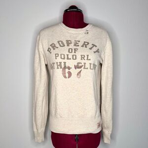 Vintage Polo Ralph Lauren Athletic Club Sweatshirt Unisex Blue Tag Cozy Casual